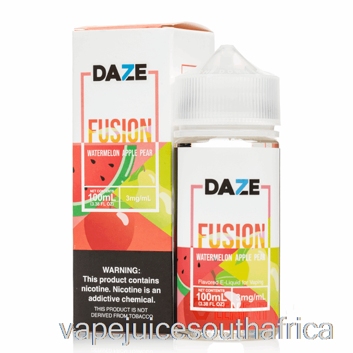 Vape Pods Watermelon Apple Pear - 7 Daze Fusion - 100Ml 3Mg